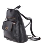 Black Real Leather Backpack - Image 3