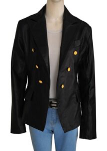 Women Black Leather Coat
