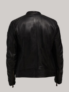 Stylish Men Faux Leather Jacket - Mauve Tree - Image 3