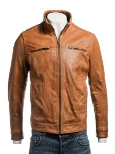 Men's Tan Leather Jacket