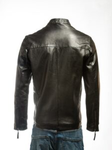 Simple Black Leather Jacket - Image 2