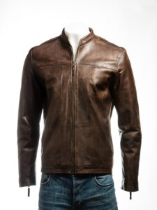 Simple Brown Leather Jacket