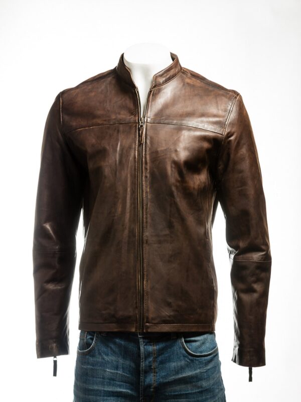 Simple Brown Leather Jacket