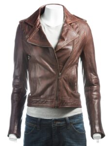 Pecan Brown Biker Jacket