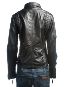 Jet Black Biker Jacket - Image 2