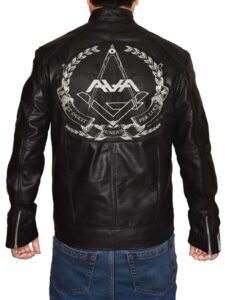 Dapper Black Men Leather Jacket - Image 2
