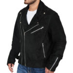 Rocker Suede Leather Jacket - Image 5