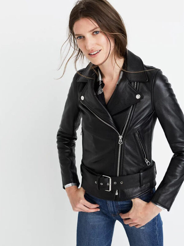 Ultimate Black Biker Leather Jacket - Mauve Tree
