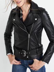 Ultimate Black Biker Leather Jacket - Mauve Tree - Image 2