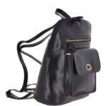 Black Real Leather Backpack - Image 4