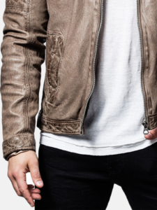 Gipsy Style Mens Brown Leather Jacket - Image 3