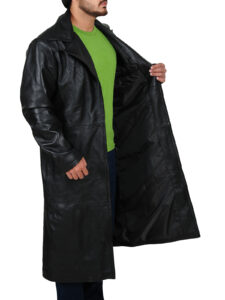 Iconic Lapel Leather Jacket - Image 3