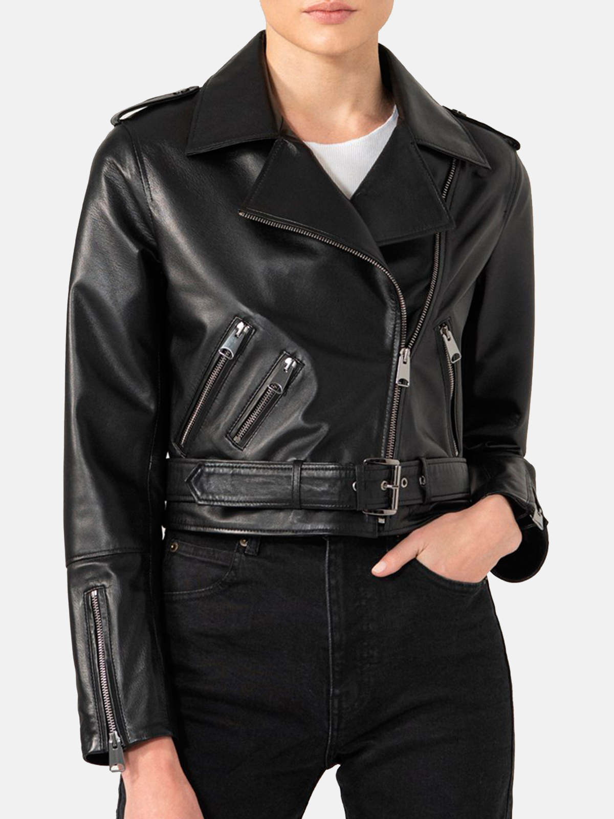Women-Biker-Black-Leather-Jacket-Featured-1-1.jpg Women Biker Black Leather Jacket - Image 1