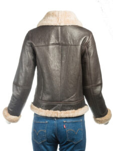 B3 Bomber Sheepskin Women Jacket - Mauve Tree - Image 2