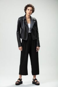 Smart Fit Black Lambskin Leather Jacket For Women - Image 2