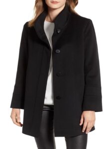 Women Black Long Top Coat