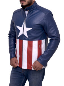 Trendy American Flag Leather Jacket - Image 4