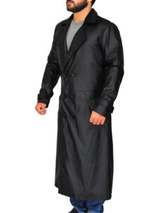 Black Trench Coat For Men - Image 4