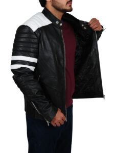 Simple Black Biker Jacket - Image 2