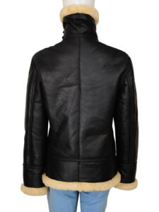 Women's Black Shearling B3 Jacket - Image 3