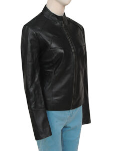 Batgirl Black Leather Jacket - Image 3