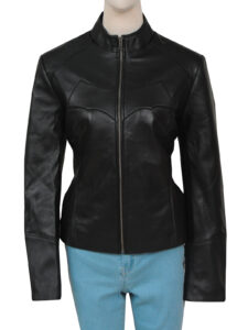 Batgirl Black Leather Jacket - Image 5