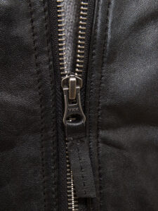 Men Midnight Black Biker Jacket - Mauve Tree - Image 5