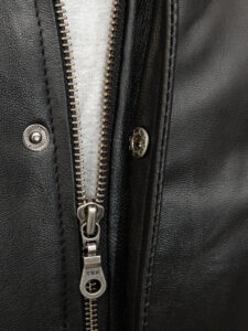 Men Bomber Leather Jacket - Mauve Tree - Image 5