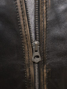 Men's Vintage Leather Biker Jacket - Mauve Tree - Image 5