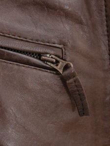 Men Brunette Brown Leather Jacket - Mauve Tree - Image 4