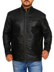 Trendy Biker Leather Jacket - Image 5