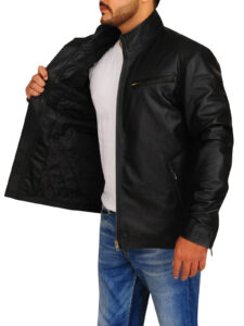 Trendy Biker Leather Jacket - Image 4