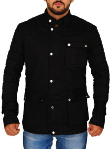Black Padded Men Jacket - Image 5