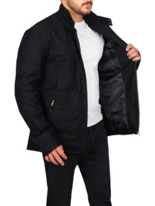 Pitch Black Cotton Jacket - Image 3