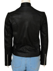 Black & Pink Brando Leather Jacket - Image 2