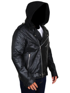 Black Brando Men Leather Jacket - Image 3