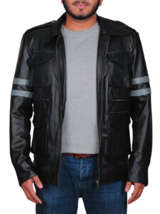 Cool Flap Pocket Leather Jacket