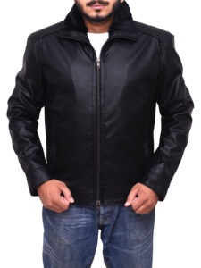 Black Jacket With Black Fur Collar - Image 5
