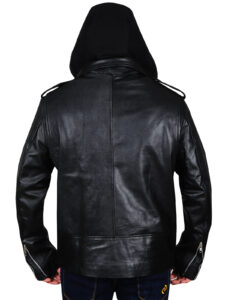 Black Brando Men Leather Jacket - Image 2