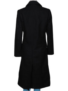 Elegant Female Black Long Coat - Image 2