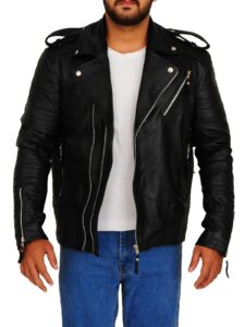 Men Moto Leather Jacket