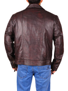 Dark Brown Brando Biker Jacket - Image 2
