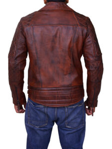 Rusty Brown Vintage Leather Jacket - Image 2