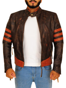 Brown Wolverine Leather Jacket