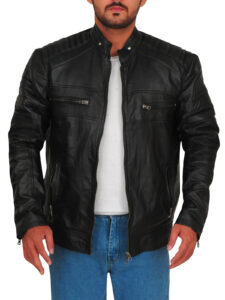 Cafe Racer Black Leather Jacket