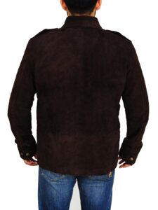 Fifty Shades Dark Brown Leather Jacket - Image 2