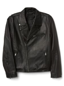 Men True Black Leather Jacket - Image 4