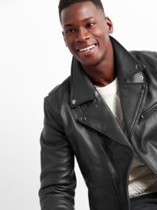 Men True Black Leather Jacket - Image 3