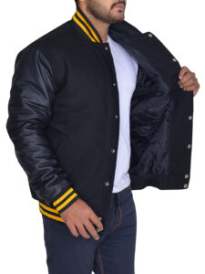 Black & Yellow Varsity Jacket - Image 3
