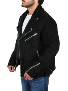Rocker Suede Leather Jacket - Image 4